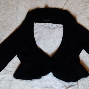 Black wool bolero sweater